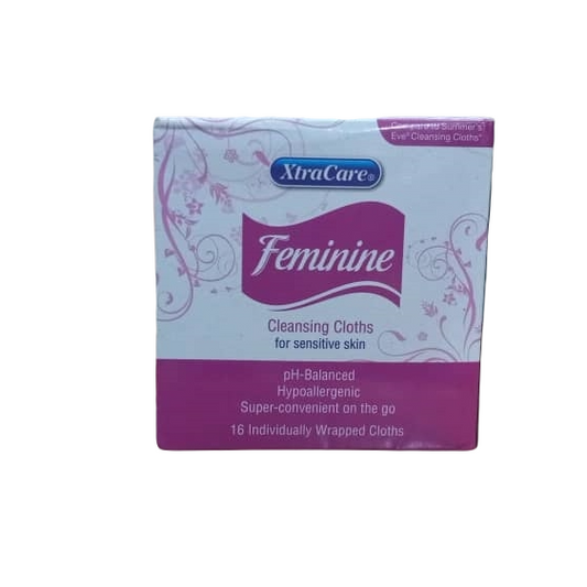 XTRA CARE FEMININE , CLEANSING CLOTHS FOR SENSITIVE SKIN