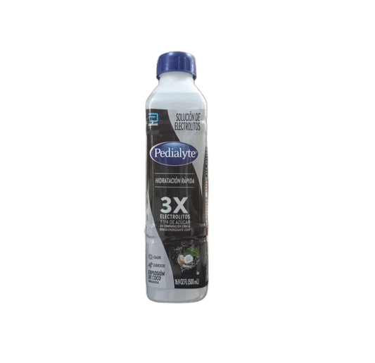 PEDIALYTE, HIDRATACION RAPIDA, 3X ELECTROLITOS  Y 1/4  DE AZUCAR 16.9 OZ FL (500 ml)