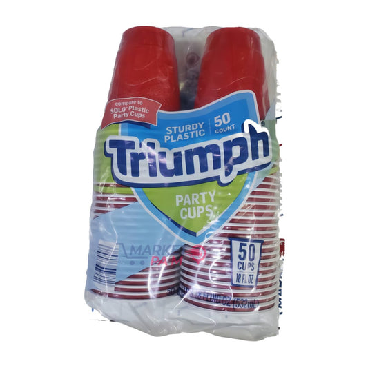 STUDDY PLASTIC │ RIUMPH , PARTY CUPS │ 50 CUPS 18 FL OZ