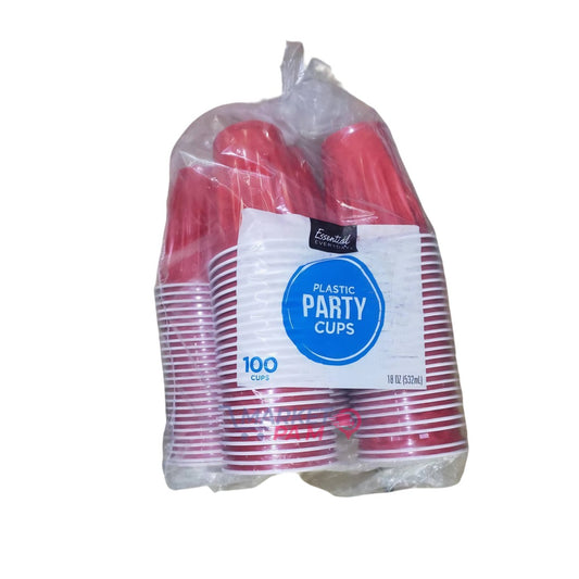 PLASTIC PARTY CUPS 50 COUNT │ 100 CUPS 50 COUNT │ 18 OZ (532 ml)