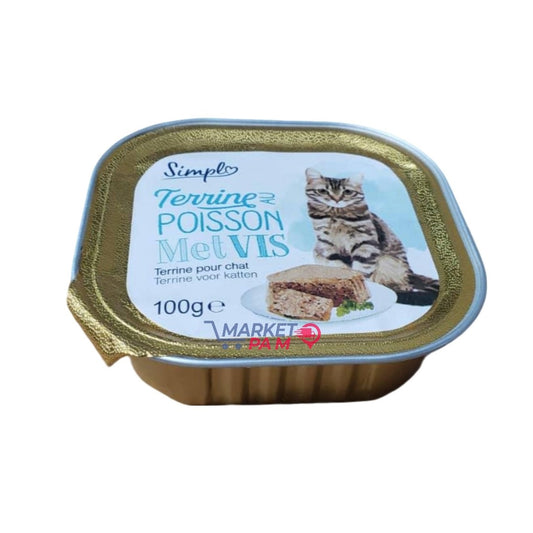 SIMPLE TERRINE AU POISSON METVIS  │ TERRINE POUR CHAT  │ 100 g e