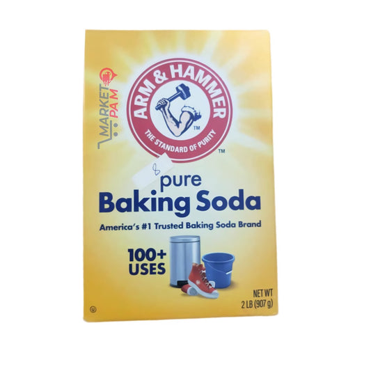 PURE BAKING SODA │ AMERICA'S #1 TRUSTED BAKING SODA BRAND │ 100 + USES │ NET WT 2 LB ( 907 g)