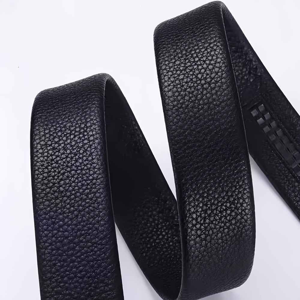 Men's Luxury Automatic Belt - Adjustable Formal & Casual Dress Belt with Alloy Auto Buckle, One-Touch Closure, Compatible with Dress Pants, Jeans, Business & Casual Attire - Ideal Gift for Dad, Husband, Professionals - Durabl