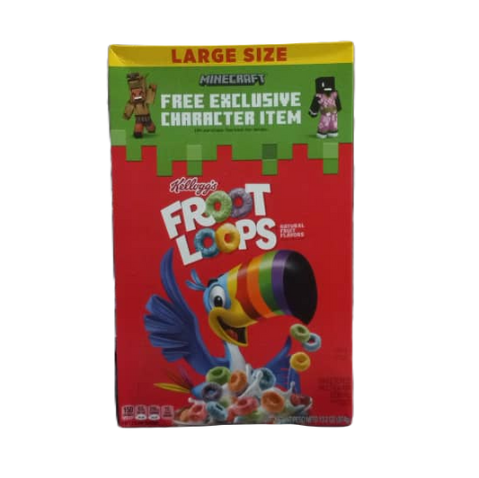 LARGE SIZE MINECRAFT FREE EXCLUSIVE CHARACTER ITEM Kellogg's FROOT LOOPS ARTURAL