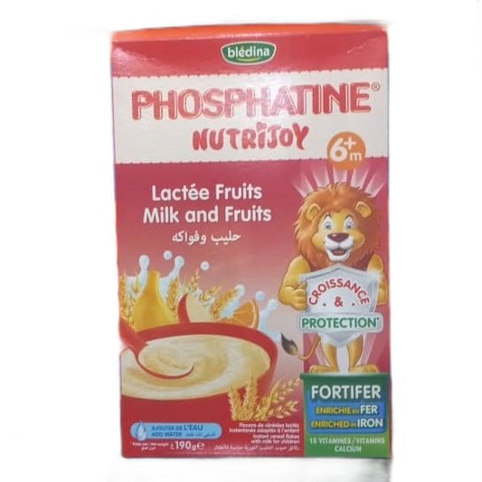 PHOSPHATINE NUTRIJOY  LACTÉE  FRUITS MILK AND FRUITS  ( 490 g e) BLÉDINA
