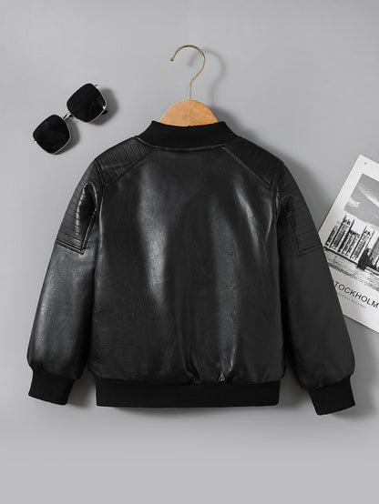 2025 Autumn Winter New Boys' -Lined Zip-Up Jacket