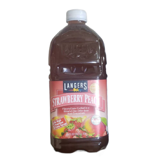 FLAVORED JUICE COCKTAIL IN A BLEND OF ONE OTHER JUICE FROM CONCENTRATE 64 FL. OZ │ LANGERS STRAWBERRY PEACE