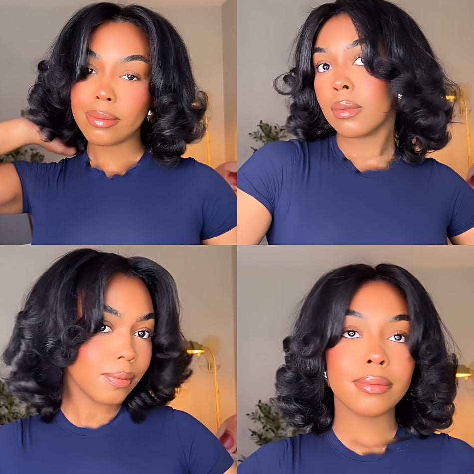 Women's Brazilian Human Hair Wig 13x4 Lace Front Glueless - Pre-Plucked, 150% Density Loose Wave 100% Wig for, Natural Look for Daily & Party Wear, No Glue Needed (Fits Dark Beige Tones)