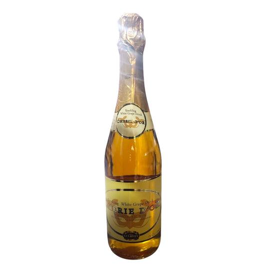 CHERIE D'OR , NON ALCOHOLIC 0.0 % , 75 CL, SPAKLING WHITE GRAPE DRINK