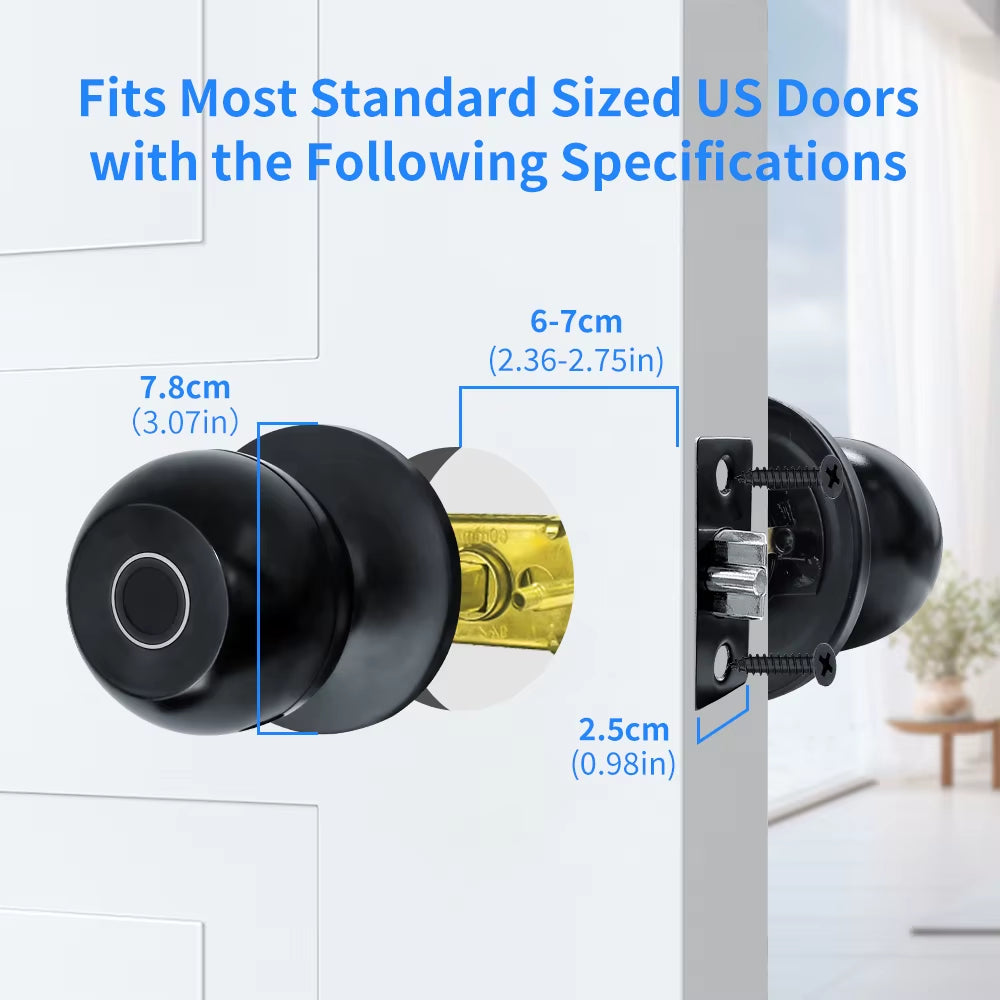 Bluetooth Fingerprint Smart Lock for Secure Home Entry - Tuya Smart Life Integration
