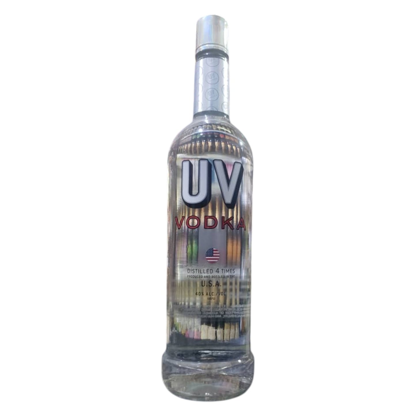 VODKA, UV, DISTILLED 4 TIMES , USA, 40% ALC/VOL