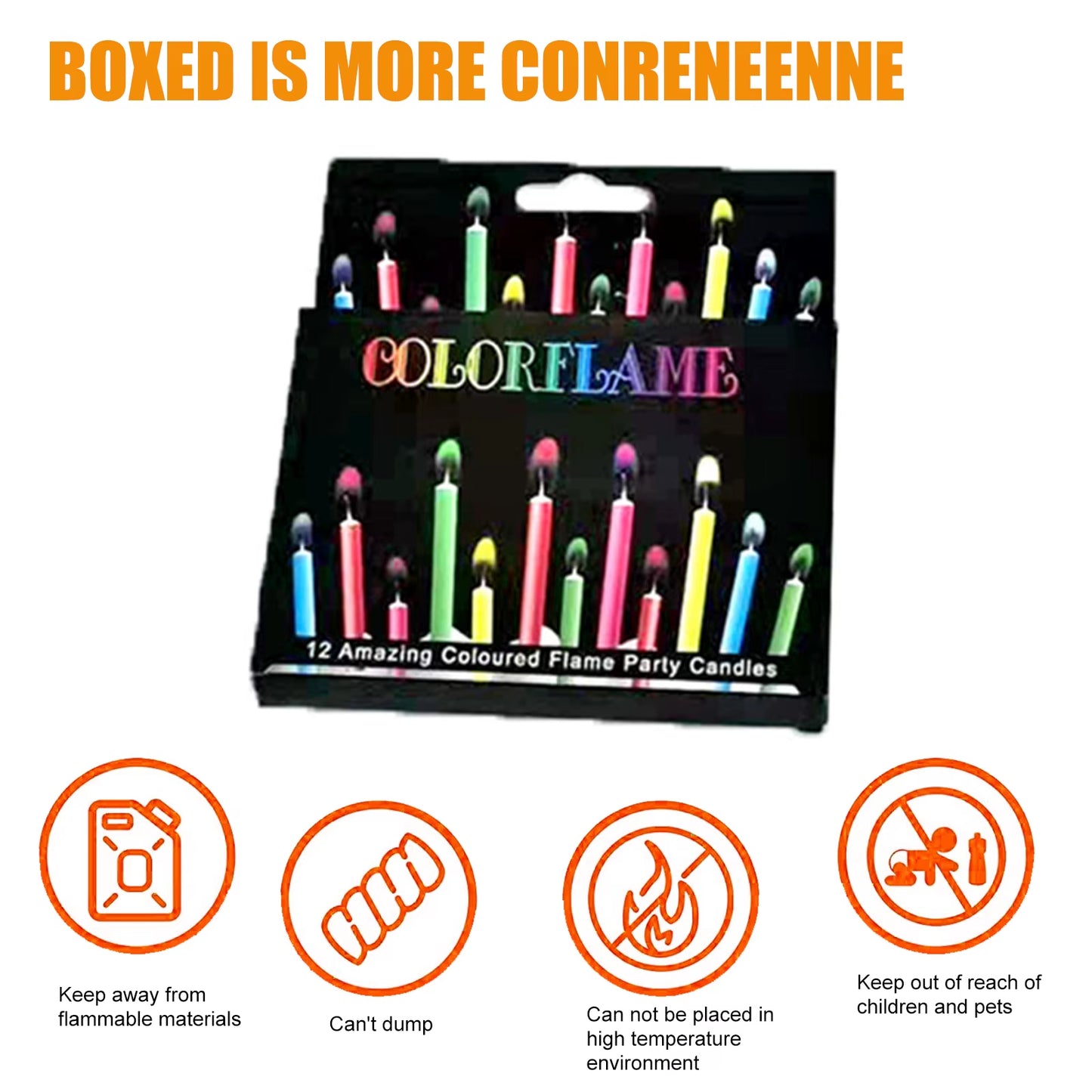36-Piece Set of Eco-Friendly Colorful Birthday and Christmas Candles with Super Bright Flames