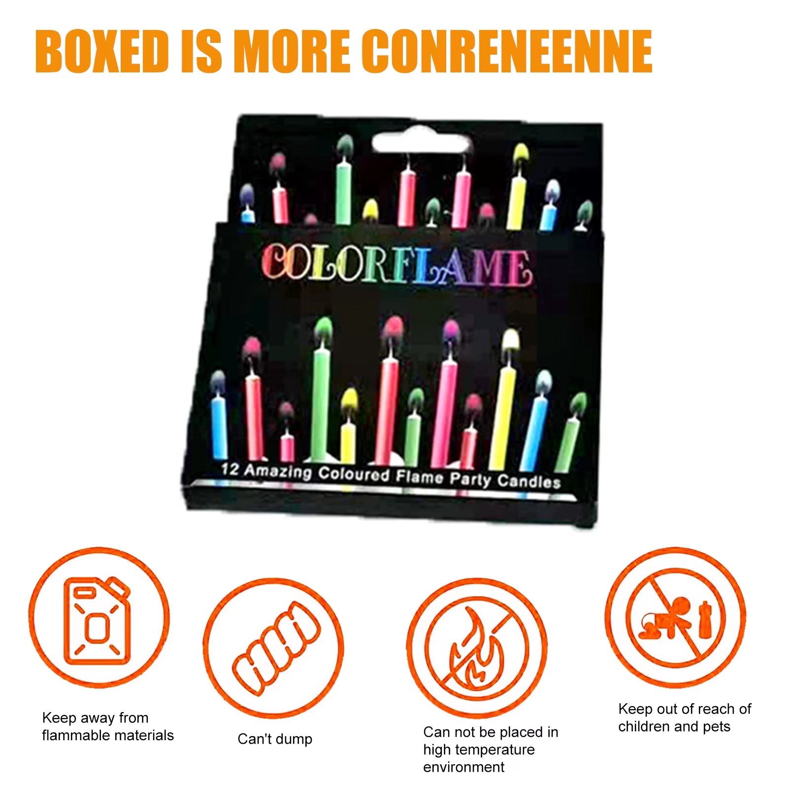 36-Piece Set of Eco-Friendly Colorful Birthday and Christmas Candles with Super Bright Flames
