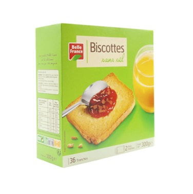 BISCOTTES SANS SEL , 36 TRANCHES , POIDS NET : 300g e