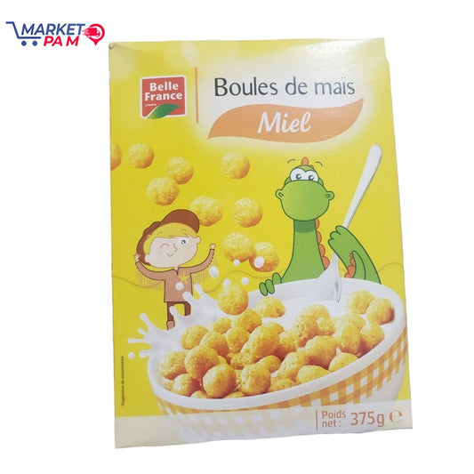 BOULES DE MAÏS MIEL, POIDS NET: 375 g e