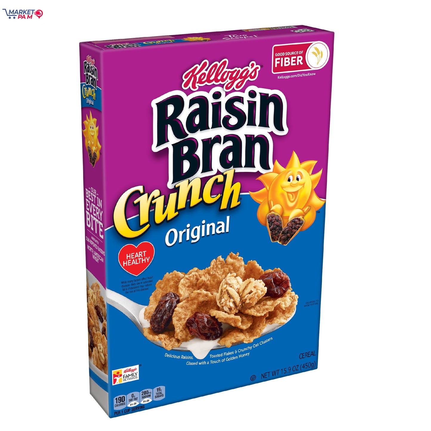 RAISIN BRAN ,KELLOGG'S, BRUNCH ORIGINAL, NET WT 15.9 OZ (450 g)