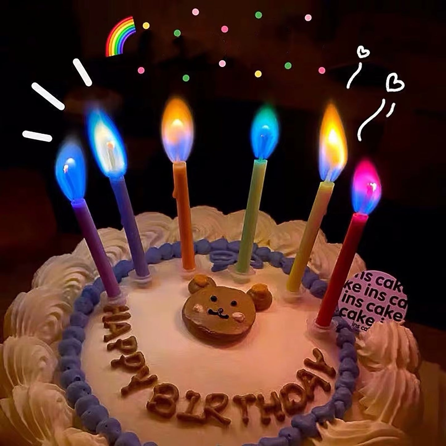 36-Piece Set of Eco-Friendly Colorful Birthday and Christmas Candles with Super Bright Flames