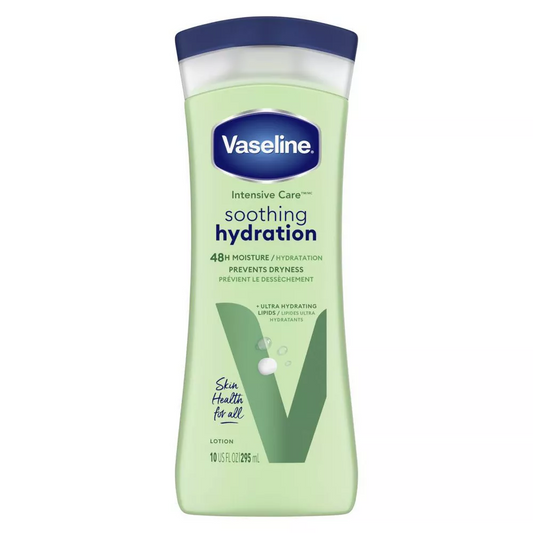 Vaseline Intensive Care Moisturizing Body Lotion with Aloe Vera Soothing Hydration (10US FL OZ  │ 295 ml)