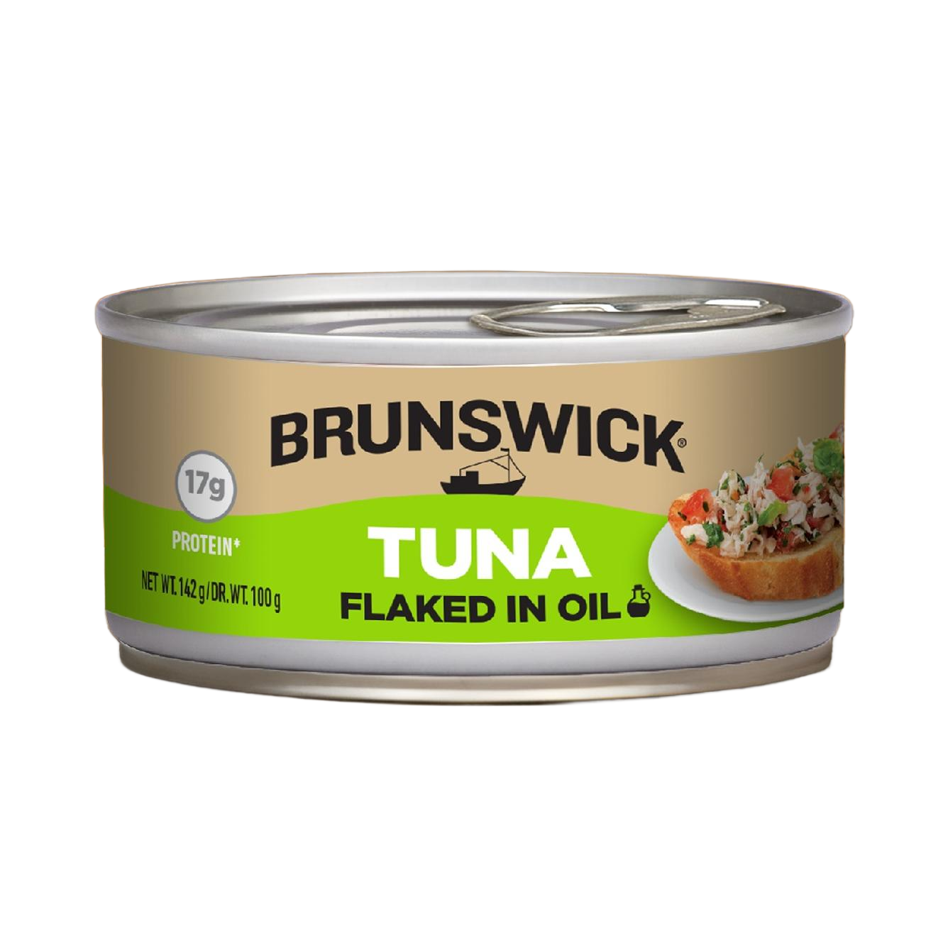 BRUNSWICK TUNA   (NET. WT. 142g/DR. WT. 100 g)