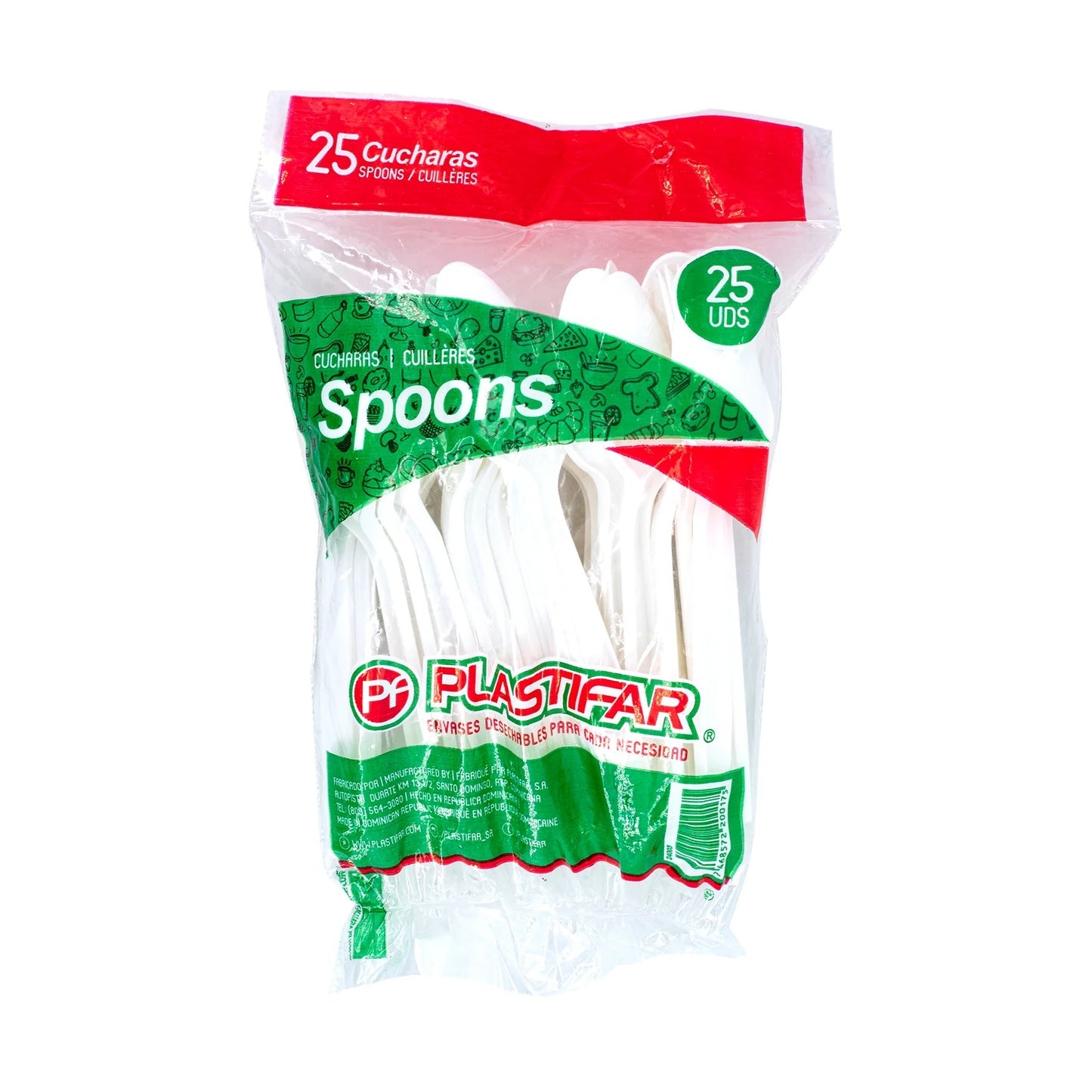 CUILLÈRE SPOONS PLASTIFAR , 25 UDS