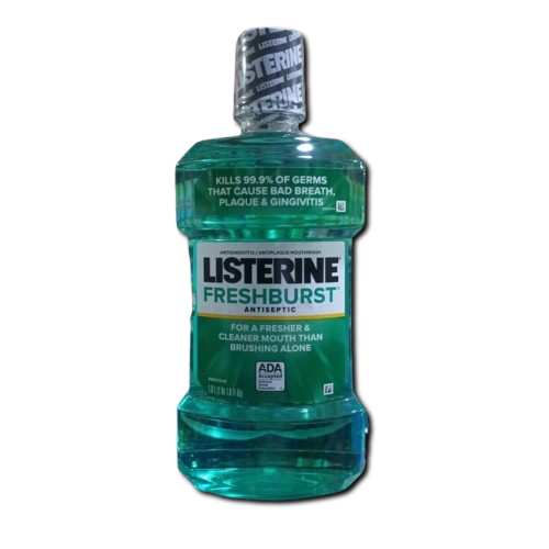 LISTERINE , COOL MINT ANTISEPTIC FOR A FRESHER  & CLEANER MOUTH THAN BRUSHING ALONE