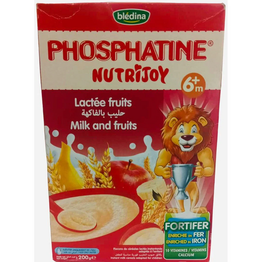 PHOSPHATINE NUTRIJOY, LACTÉE FRUITS  (BLÈÉDINA) 200 g e