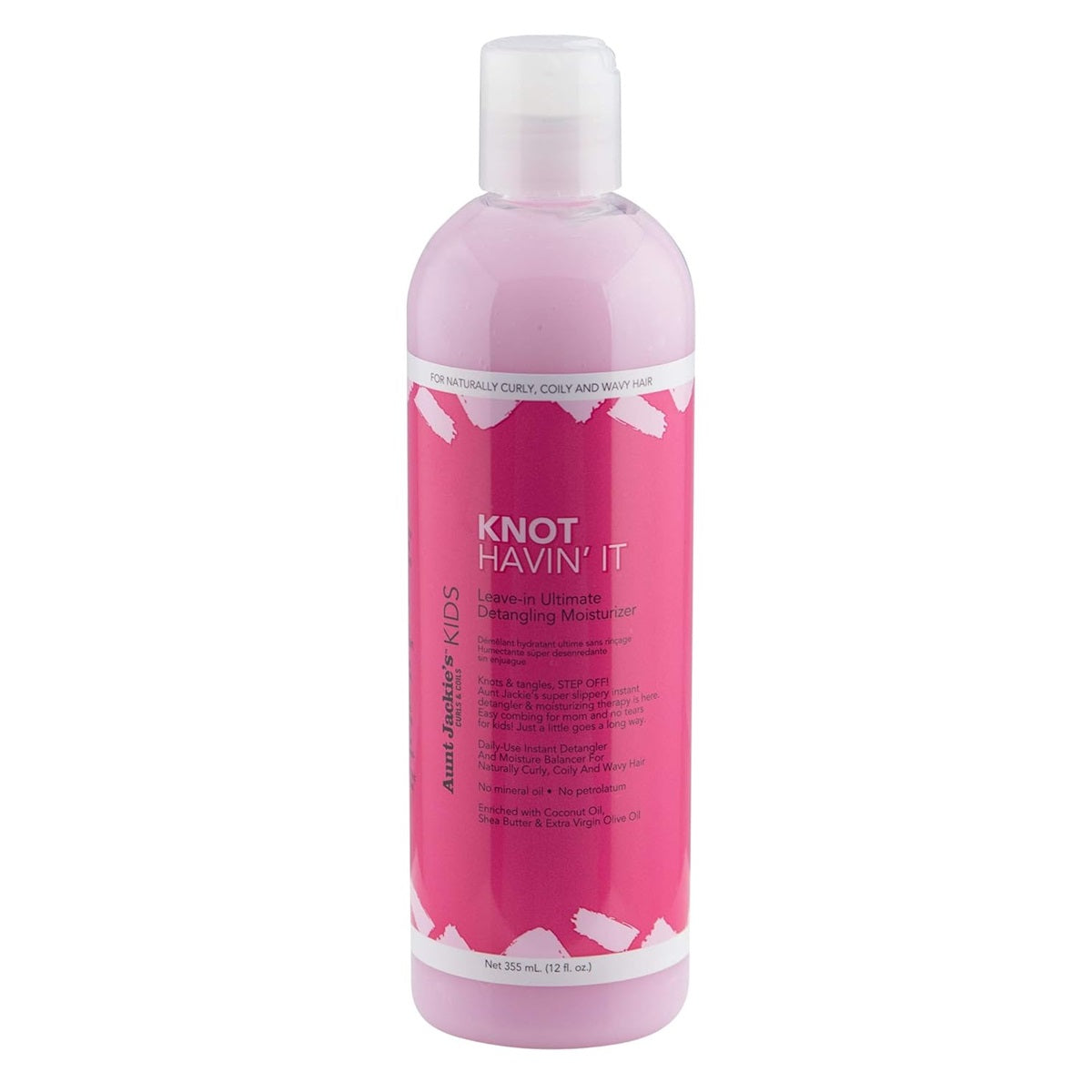 Aunt Jackie's Kids Knot Havin' It Leave-In Ultimate Detangling Hair Moisturizer for Naturally Curly, Coily and Wavy Hair,