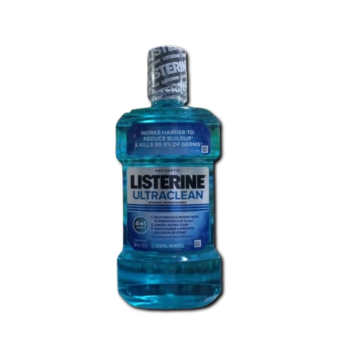 LISTERINE , COOL MINT ANTISEPTIC FOR A FRESHER  & CLEANER MOUTH THAN BRUSHING ALONE