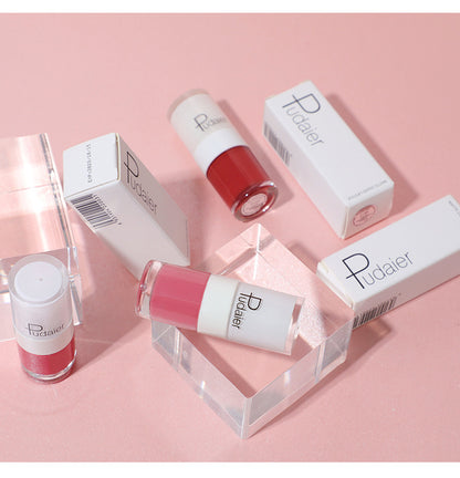 Pudaier Velvet Matte Liquid Lip Gloss Glaze Makeup Waterproof Long Lasting Non-Fade Non-Stick Lipgloss Make-up for Miss Women