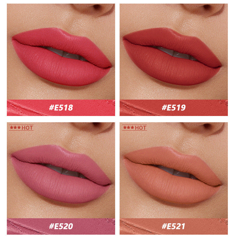 Pudaier Velvet Matte Liquid Lip Gloss Glaze Makeup Waterproof Long Lasting Non-Fade Non-Stick Lipgloss Make-up for Miss Women