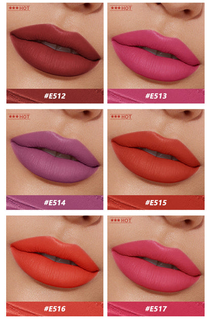 Pudaier Velvet Matte Liquid Lip Gloss Glaze Makeup Waterproof Long Lasting Non-Fade Non-Stick Lipgloss Make-up for Miss Women