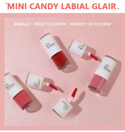 Pudaier Velvet Matte Liquid Lip Gloss Glaze Makeup Waterproof Long Lasting Non-Fade Non-Stick Lipgloss Make-up for Miss Women
