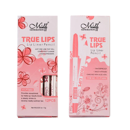 12 color Wood Lip Liner Pencil Long Lasting waterproof Matte Red Lip Pencil Lipstick Pencil Permanent Makeup Tattoo Accessories