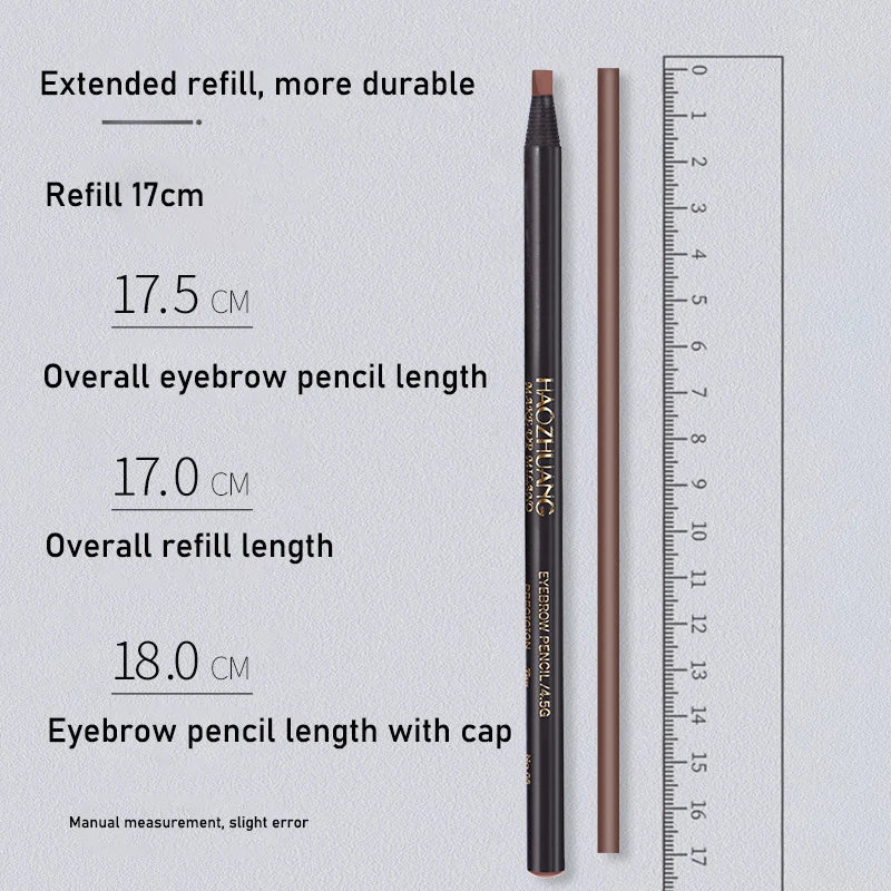 HAOZHUANG  8 Colors Pull Line Eyebrow Pencils with Soft Brush Waterproof Long Lasting Permanent Makeup Tattoo Accessories