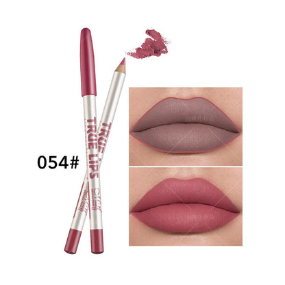 12 color Wood Lip Liner Pencil Long Lasting waterproof Matte Red Lip Pencil Lipstick Pencil Permanent Makeup Tattoo Accessories