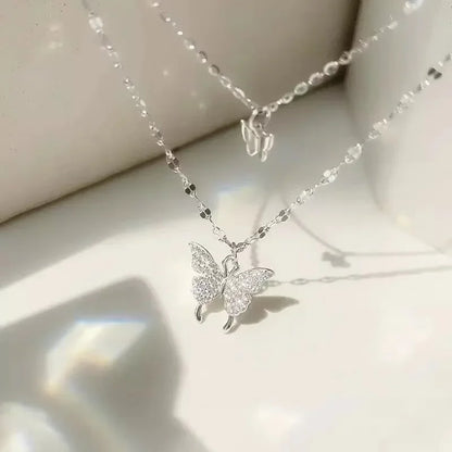 New Fashion Stainless Steel Peach Heart Pendant Y-Shaped Chain Tassel Necklace Women's High Quality Jewelry Party Gift Wholesale