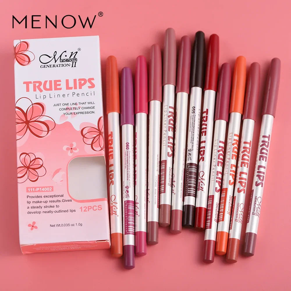 12 color Wood Lip Liner Pencil Long Lasting waterproof Matte Red Lip Pencil Lipstick Pencil Permanent Makeup Tattoo Accessories