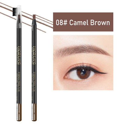 HAOZHUANG  8 Colors Pull Line Eyebrow Pencils with Soft Brush Waterproof Long Lasting Permanent Makeup Tattoo Accessories