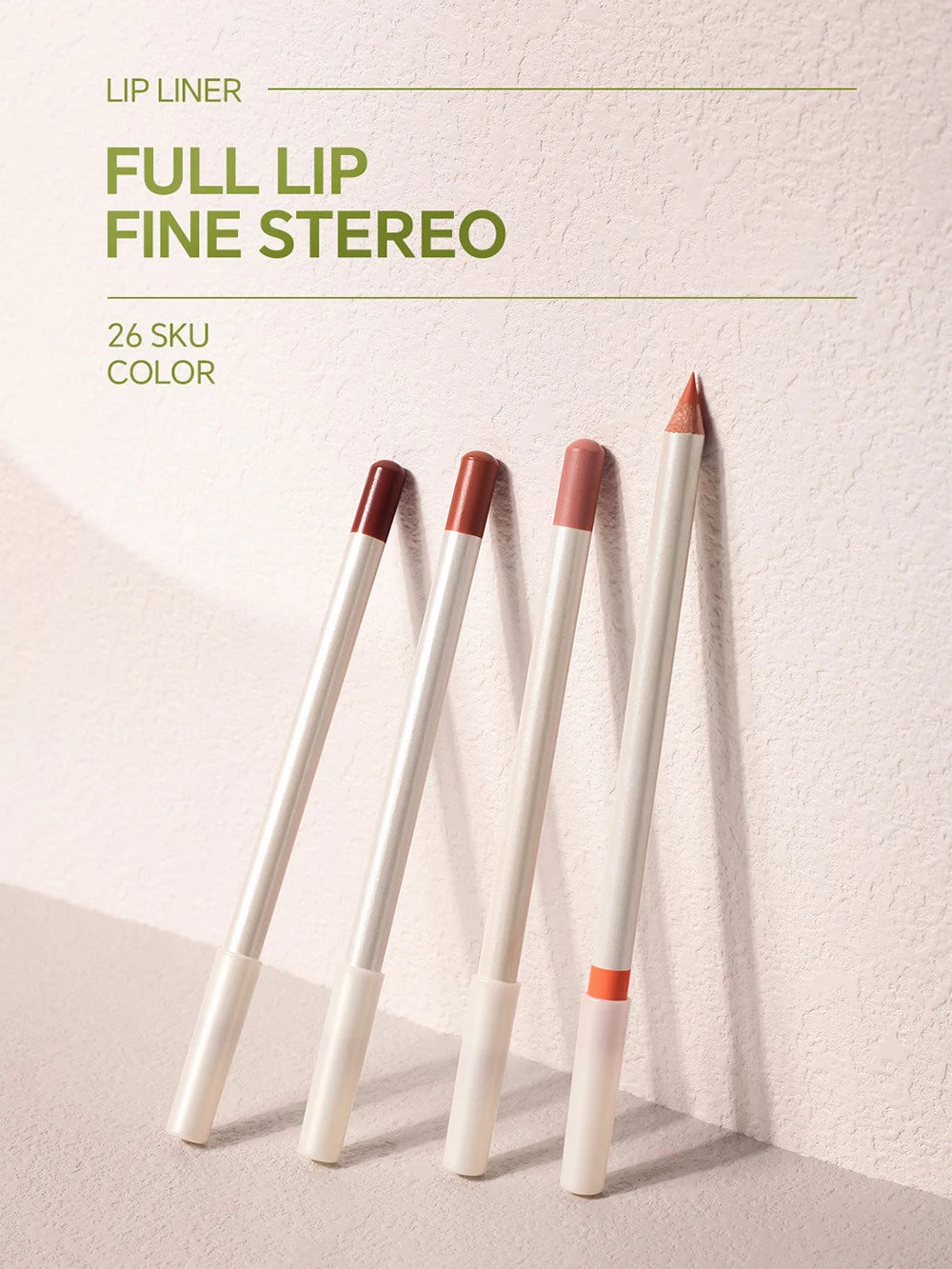1g Private Label Lip Liner Custom Logo 26 Color Lipliner Eyeliner Multi-purpose Lead-free Pencil Non-stick Pigment Bulk Makeup