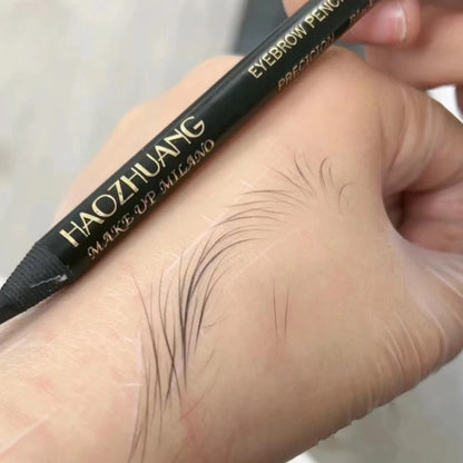 HAOZHUANG  8 Colors Pull Line Eyebrow Pencils with Soft Brush Waterproof Long Lasting Permanent Makeup Tattoo Accessories