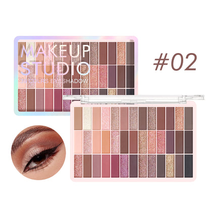 39 Color Eye Shadow Board, Matte Pearlescent, Sequins, A Multi-Purpose Plate, Waterproof Makeup Lasting