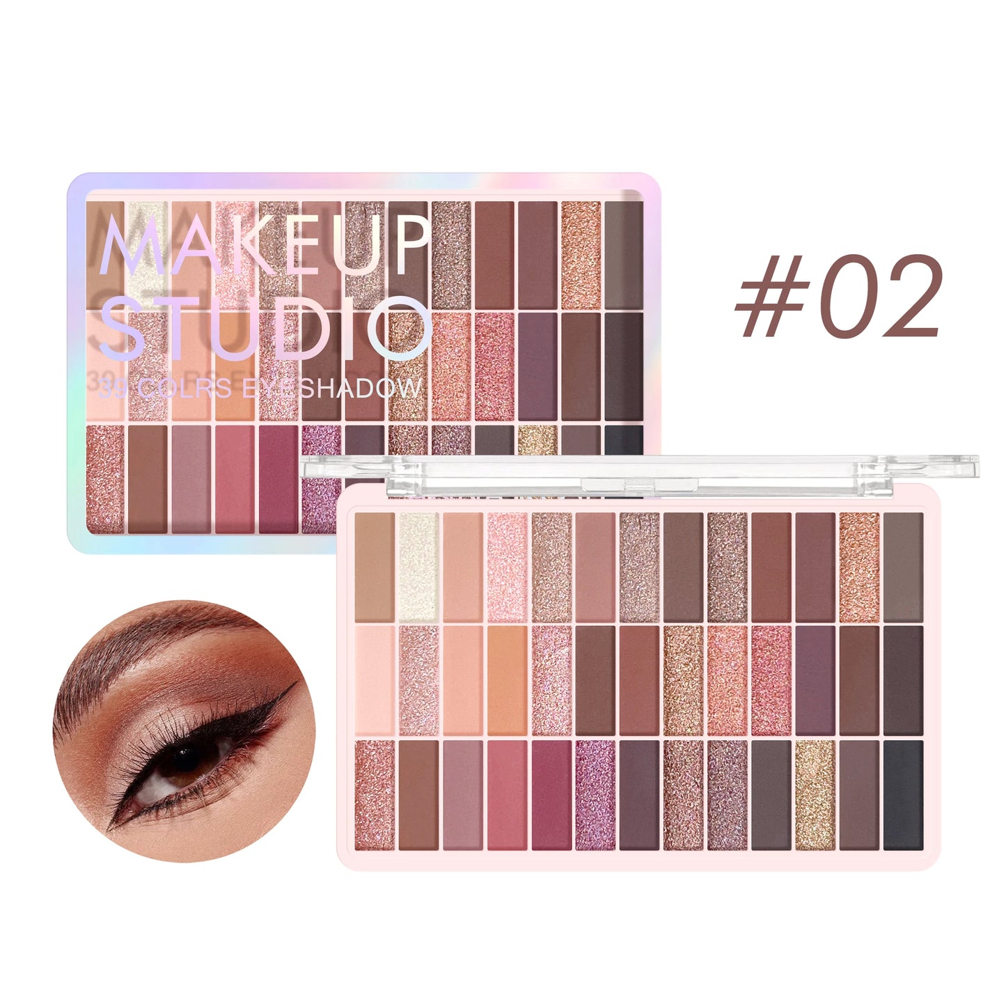 39 Color Eye Shadow Board, Matte Pearlescent, Sequins, A Multi-Purpose Plate, Waterproof Makeup Lasting