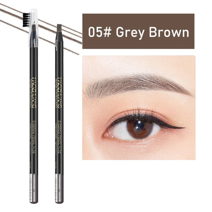 HAOZHUANG  8 Colors Pull Line Eyebrow Pencils with Soft Brush Waterproof Long Lasting Permanent Makeup Tattoo Accessories
