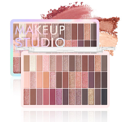 39 Color Eye Shadow Board, Matte Pearlescent, Sequins, A Multi-Purpose Plate, Waterproof Makeup Lasting