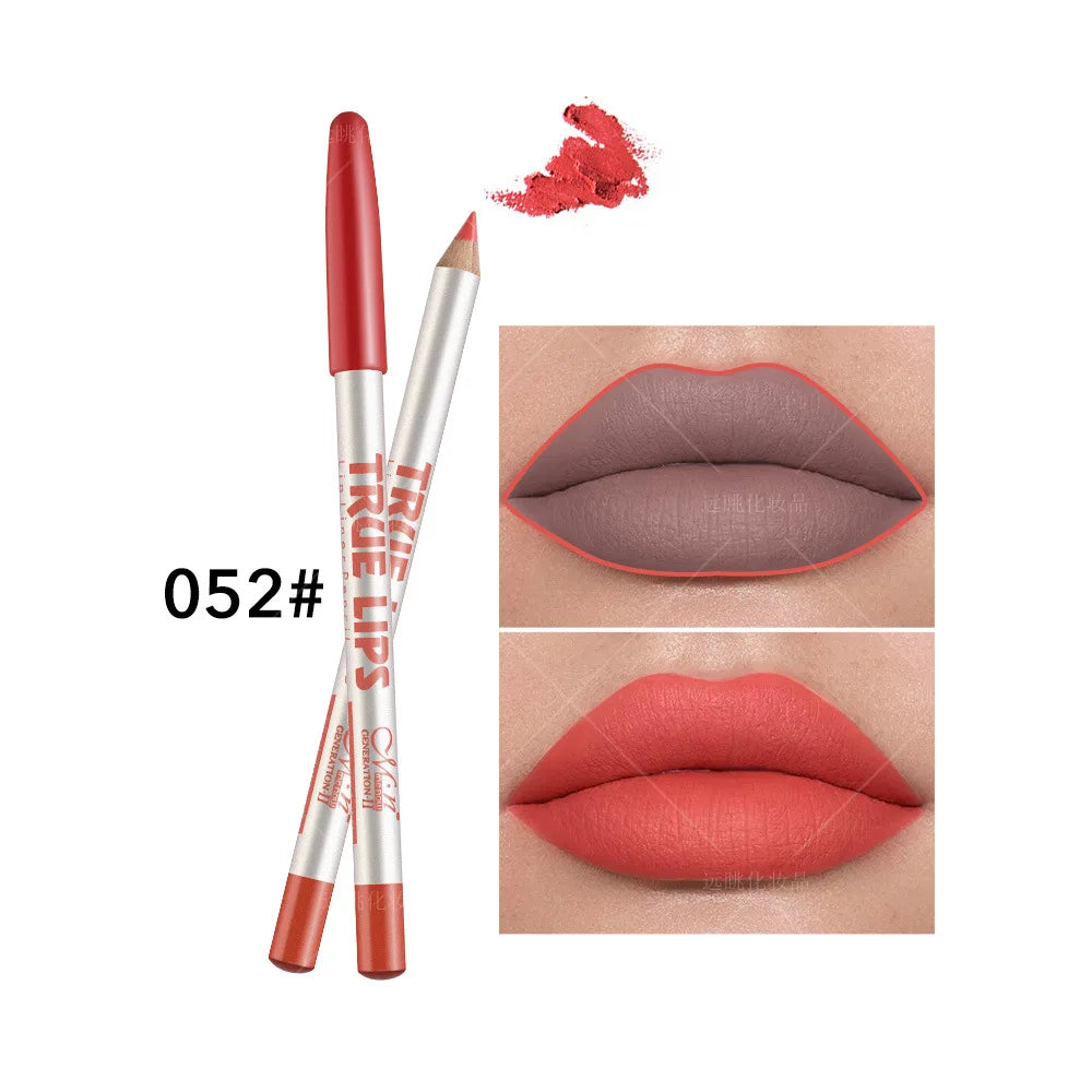 12 color Wood Lip Liner Pencil Long Lasting waterproof Matte Red Lip Pencil Lipstick Pencil Permanent Makeup Tattoo Accessories