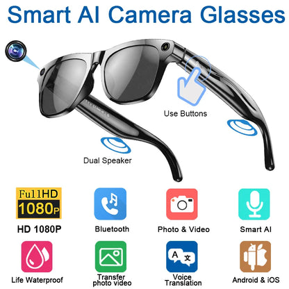 Xiaomi Mijia 4K HD Color Changing AI Smart Glasses Chat GPT 100MP Camera Bluetooth Call Voice Assistant  Control Smart Glasses