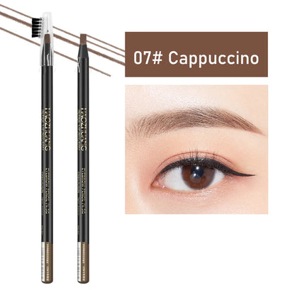 HAOZHUANG  8 Colors Pull Line Eyebrow Pencils with Soft Brush Waterproof Long Lasting Permanent Makeup Tattoo Accessories