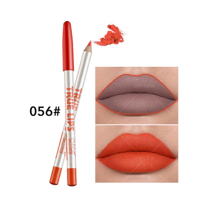 12 color Wood Lip Liner Pencil Long Lasting waterproof Matte Red Lip Pencil Lipstick Pencil Permanent Makeup Tattoo Accessories