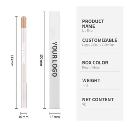 1g Private Label Lip Liner Custom Logo 26 Color Lipliner Eyeliner Multi-purpose Lead-free Pencil Non-stick Pigment Bulk Makeup