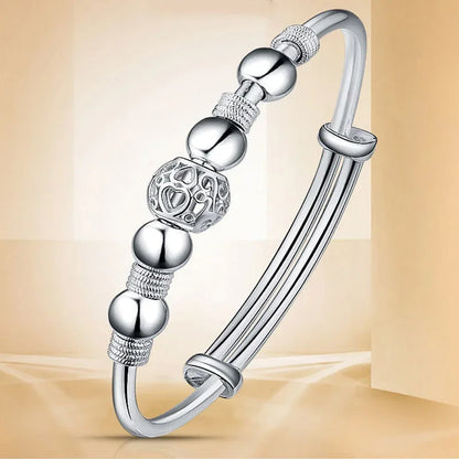 Popular brands 925 Sterling Silver Charm lucky beads Bangles for women bracelets fashion party wedding engagement jewelry